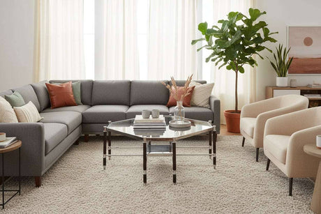 Allessi Silver Metal Coffee Table with Black Legs Orsina