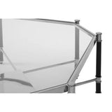 Allessi Silver Metal Coffee Table with Black Legs Orsina