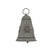 Decorative Metal Hanging Bell with intricate snowflake designs for Christmas tree ornaments
