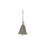 Metal Hanging Bell with a textured finish, perfect for festive Christmas decorations