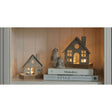 Shades 4 Seasons Metal Hanging Bell with decorative houses and books for festive Christmas decor
