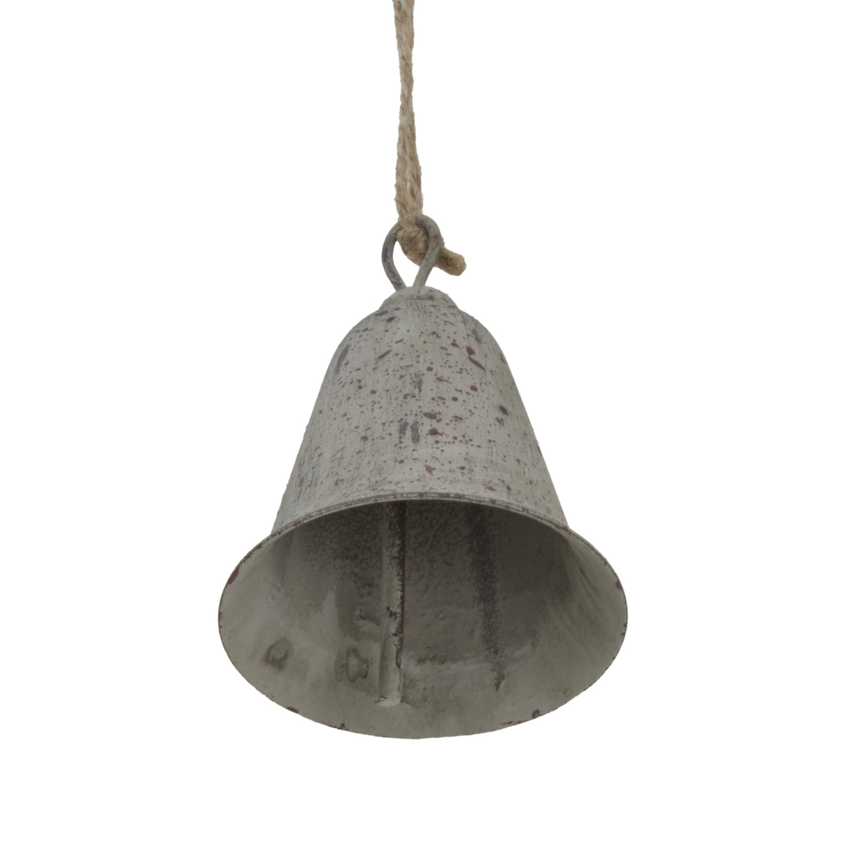 Vintage Metal Hanging Bell with Rustic Finish for Christmas Decorations and Festive Decor