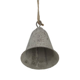Vintage Metal Hanging Bell with Rustic Finish for Christmas Decorations and Festive Decor