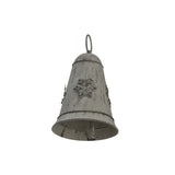 Decorative metal hanging bell with snowflake design, perfect for Christmas tree decorations