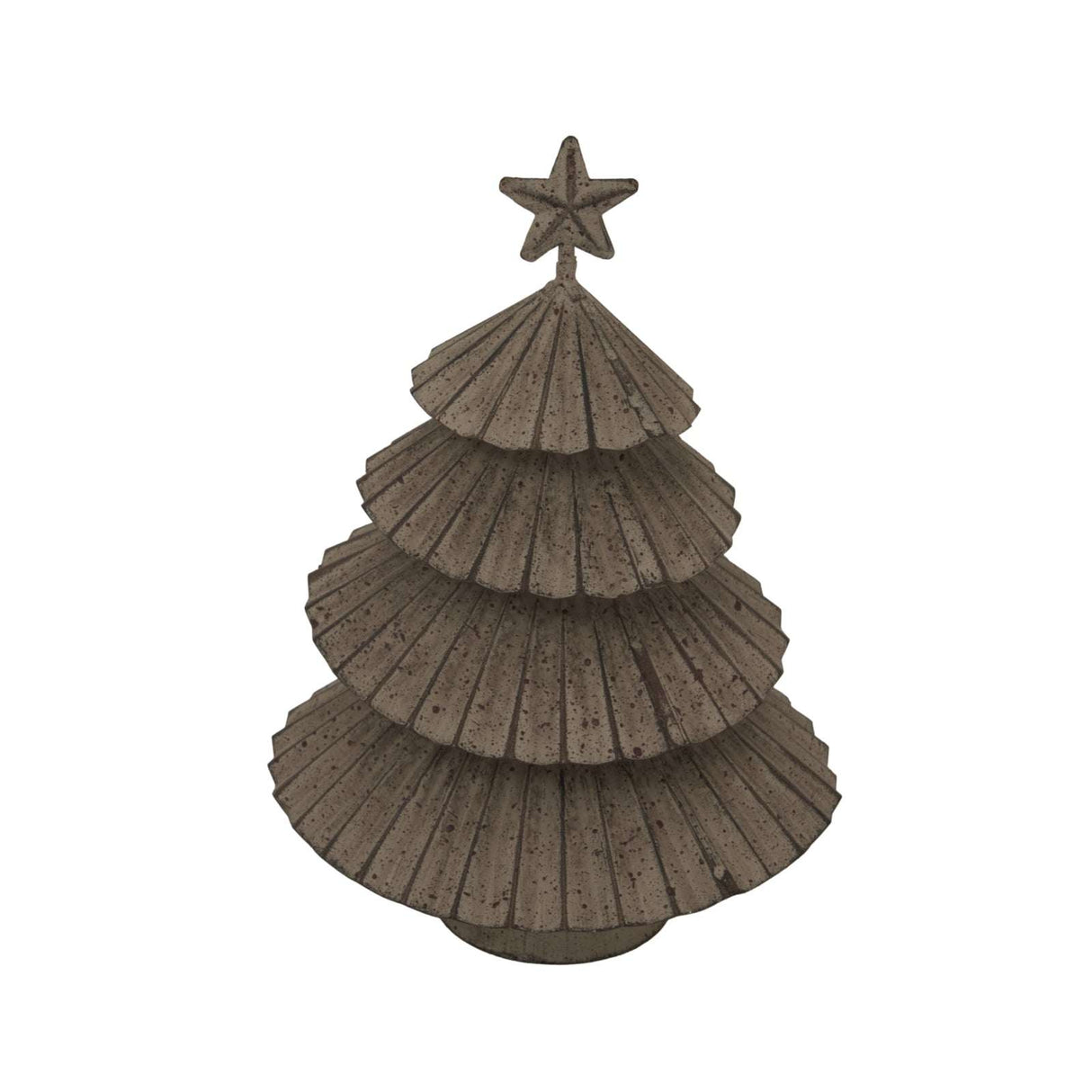 Metal Layered Tree Christmas decoration with a star topper, perfect for festive room decor
