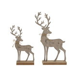 Metal Reindeer Decorative Figures in Rustic Style for Christmas Room Decorations