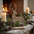 Stylish metal reindeer decoration with antlers, perfect for Christmas room decor by Shades 4 Seasons