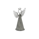 Elegant Metal Standing Angel Christmas decoration with intricate wings and a charming design