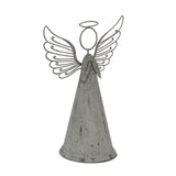 Metal Standing Angel Christmas decoration with intricate wings for festive room decor