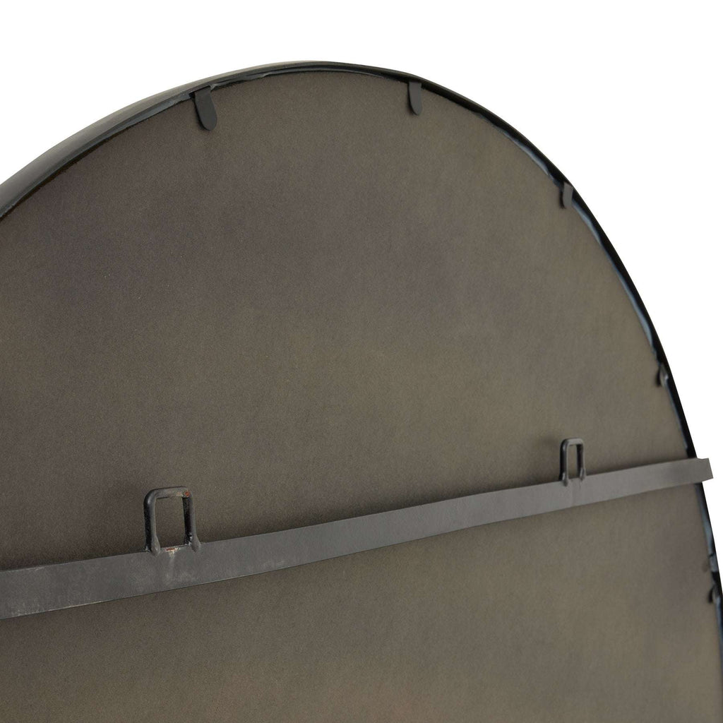 Black Large Circular Metal Wall Mirror Shades 4 Seasons