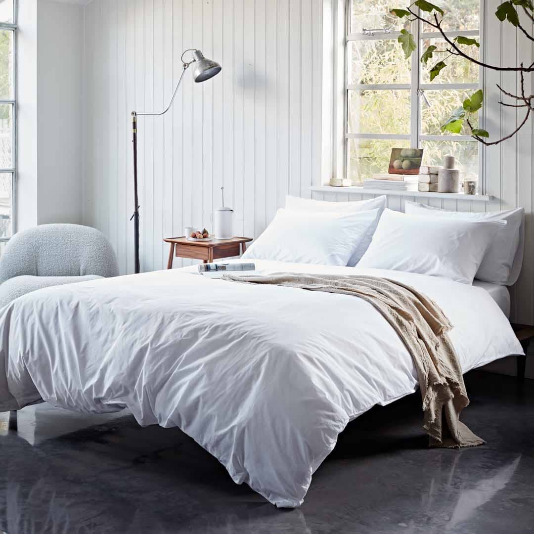 Cotton Collective White Sheet Set for Stylish Bedrooms White Cotton Collective
