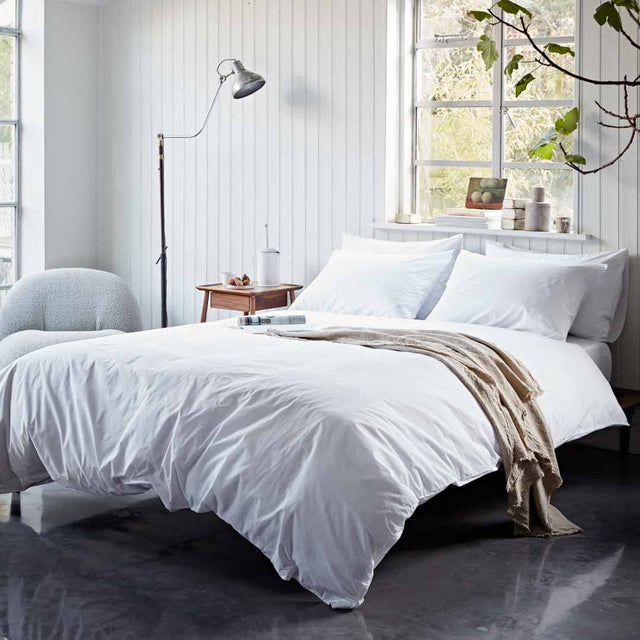 Cotton Collective White Sheet Set for Stylish Bedrooms White Cotton Collective
