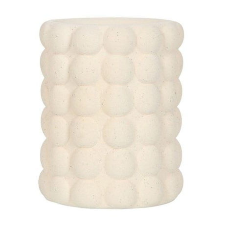 Textured White Ceramic Oil Burner for Home Decor N/A