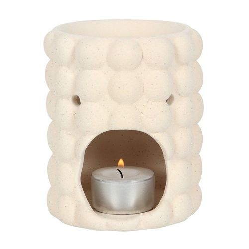 Textured White Ceramic Oil Burner for Home Decor N/A