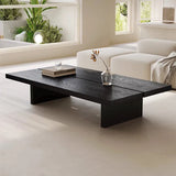 Stylish Nisu Home Coffee Table in Black Wood with a Modern Design for Contemporary Living Rooms