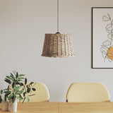 vidaXL Woven Lampshade in Natural Rattan for Stylish Home Lighting