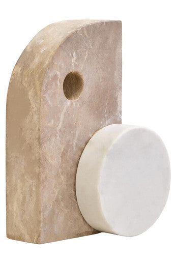Contemporary Marble Sculpture by Orsina featuring geometric shapes in natural tones