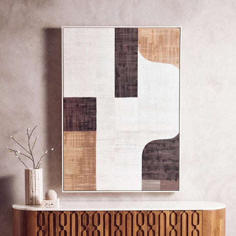 Astratto Neutral Abstract Textured Canvas Wall Art Orsina