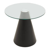 Azalea Round Clear Glass Top Dining Table Orsina