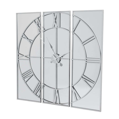 Shades 4 Seasons Mirrored Wall Clock with Roman Numerals Shades 4 Seasons