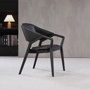 Nisu Home Modern Black Chair with Sleek Lines and Comfortable Upholstery for Stylish Interiors