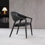 Nisu Home Modern Black Chair with Sleek Lines and Comfortable Upholstery for Stylish Interiors