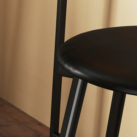 Klassyx Black Breakfast Table with Sleek Design and Sturdy Legs for Modern Dining Spaces