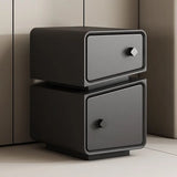 Klassyx modern black nightstand with two drawers for stylish bedroom storage
