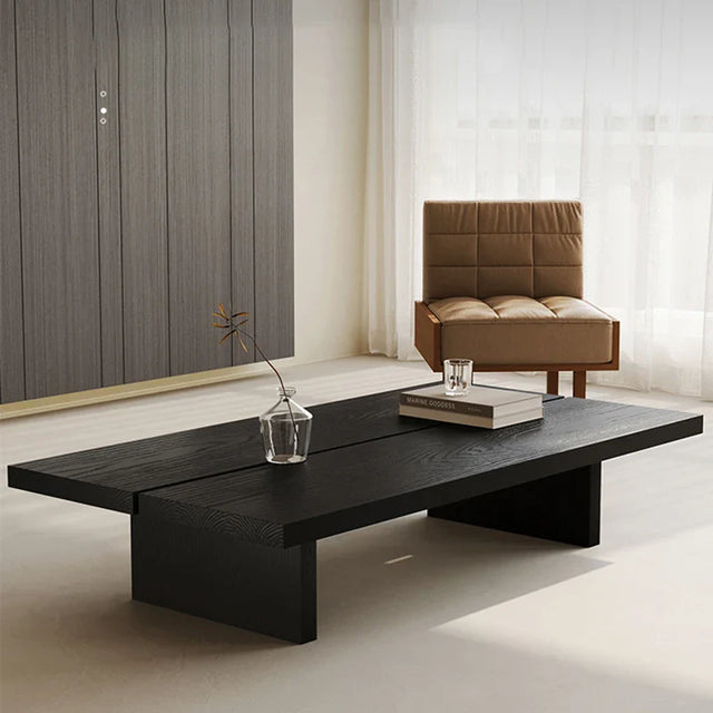 Modern Nisu Home Coffee Table in Black with Minimalist Design for Contemporary Living Spaces