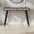 Orsina Console Table with Two Drawers and Geometric Pattern, Ideal for Hallways and Living Rooms