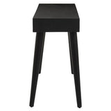 Orsina Console Table in sleek black design with minimalist style and sturdy legs