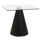 Azalea Square Clear Glass Top Dining Table Orsina