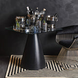 Azalea Square Clear Glass Top Dining Table Orsina