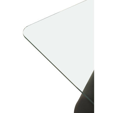 Azalea Square Clear Glass Top Dining Table Orsina