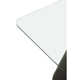 Azalea Square Clear Glass Top Dining Table Orsina