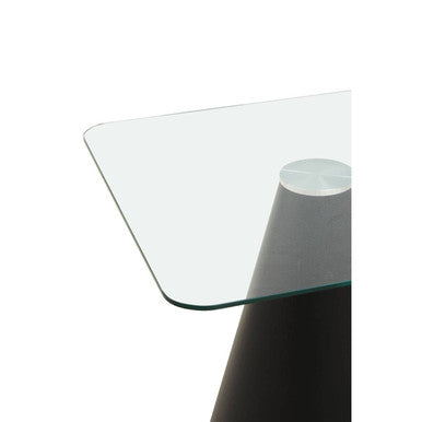 Azalea Square Clear Glass Top Dining Table Orsina