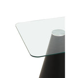 Azalea Square Clear Glass Top Dining Table Orsina