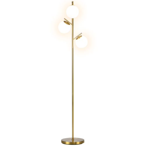 Modern Floor Lamp for Living Room Bedroom, 3 Light Tree Standing Lamp, Gold Unbranded