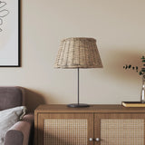 vidaXL Woven Lampshade Table Lamp with a Stylish Design for Modern Interiors