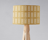 Shadow Bright modern lampshade in mustard with geometric pattern for stylish lighting decor