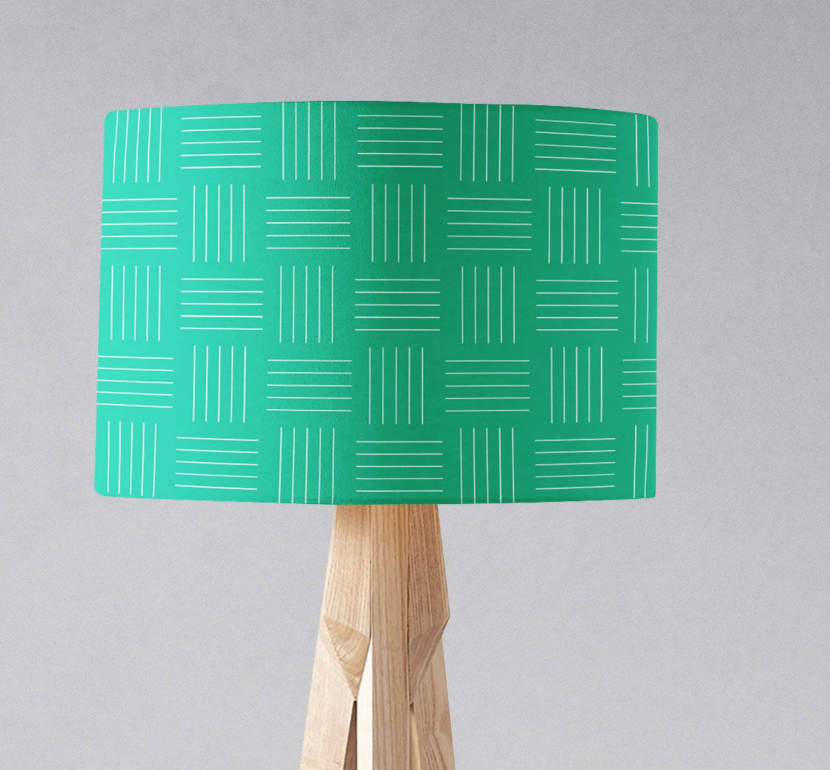 Shadow Bright Green Geometric Pattern Lampshade for Modern Home Decor