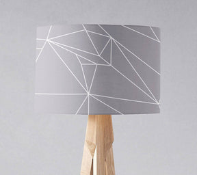 Shadow Bright Grey Geometric Pattern Lampshade for Modern Home Decor