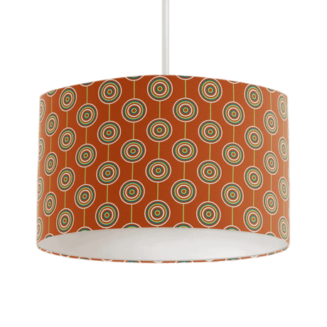 Shadow Bright Lampshade with Retro Circle Pattern in Warm Colours for Unique Lighting