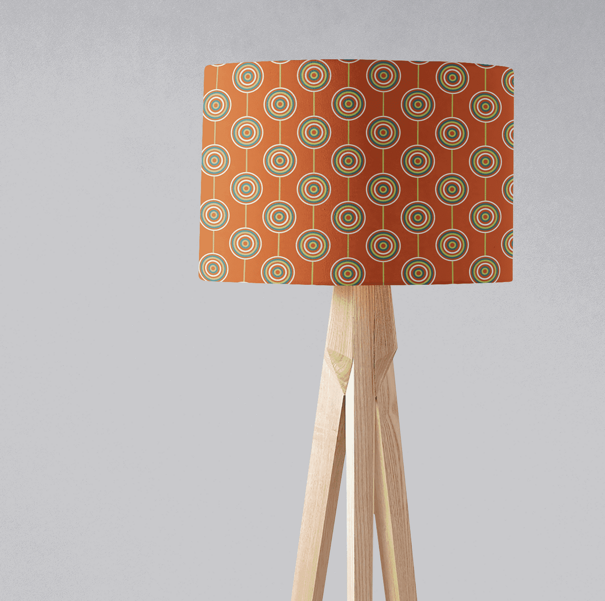 Stylish orange lampshade with circular patterns for modern home decor