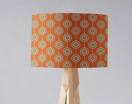 Shadow Bright Lampshade with Circular Orange and Green Pattern for Stylish Home Decor