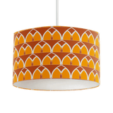 Shadow Bright Lampshade with a vibrant orange pattern for stylish ceiling lighting