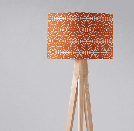 Shadow Bright Orange Geometric Lampshade for Stylish Home Decor