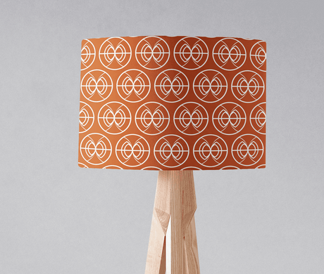 Shadow bright Lampshade with a geometric orange pattern for stylish home decor