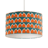 Shadow Bright Stylish Lampshade with Colourful Geometric Pattern in Blue and Orange