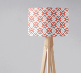 Stylish lampshade with geometric patterns in red and white for modern home decor